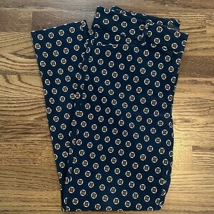 The Limited Navy and Orange Patterned Pants